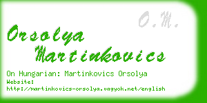 orsolya martinkovics business card